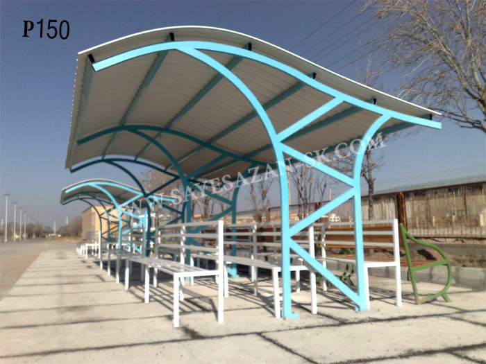 ساختن سایبان ایستگاه اتوبوس و مینیبوس با پوشش یو پی وی سی