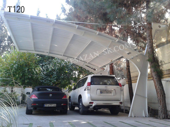 سایبانهای تک پایه تیرورق برای پارکینگ شخصی منزل در مشهد