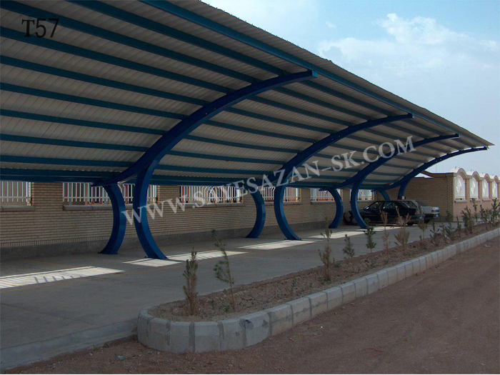 تصویر طرح سایبان مدرن و ارزان برای پارکینگ مورچه خورت اصفهان