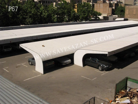 قیمت انواع سایبان تک پایه پارکینگ خودرو اداره محیط زیست تهرا