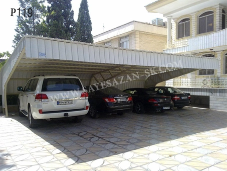 فروش سایبان ماشین در حیاط تهران بصورت یک طرفه بدون پایه 