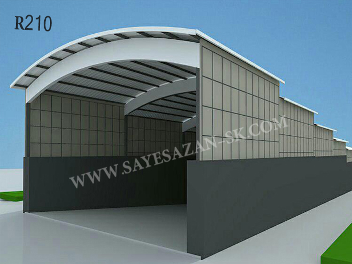 طراحی سازه فلزی و پوشش ورق کامپوزیت و سقف رمپUPVC