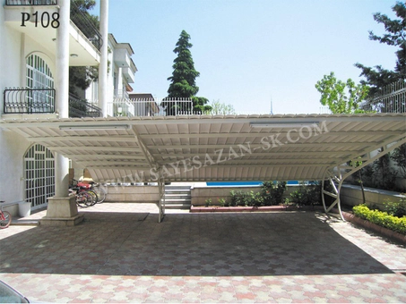 نصب چتر سایبان پارکینگ