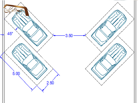 ابعاد پارکینگ